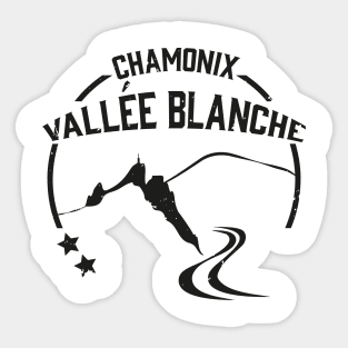 Chamonix Aiguille du midi vintage black Sticker